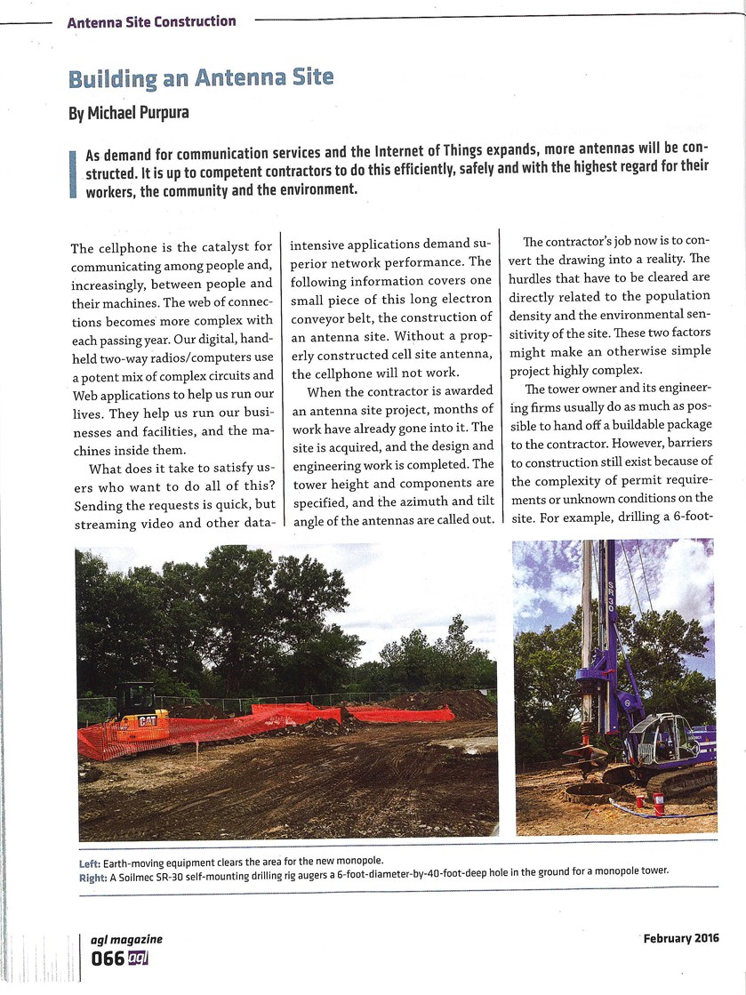 AGL Magazine Features Electric Conduit Project Electric Conduit